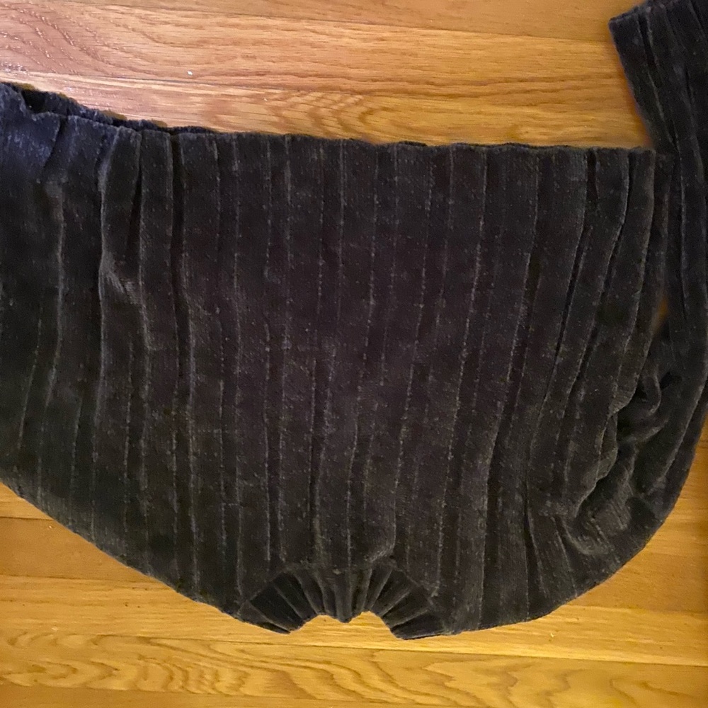Cropped cord deep purple sweater